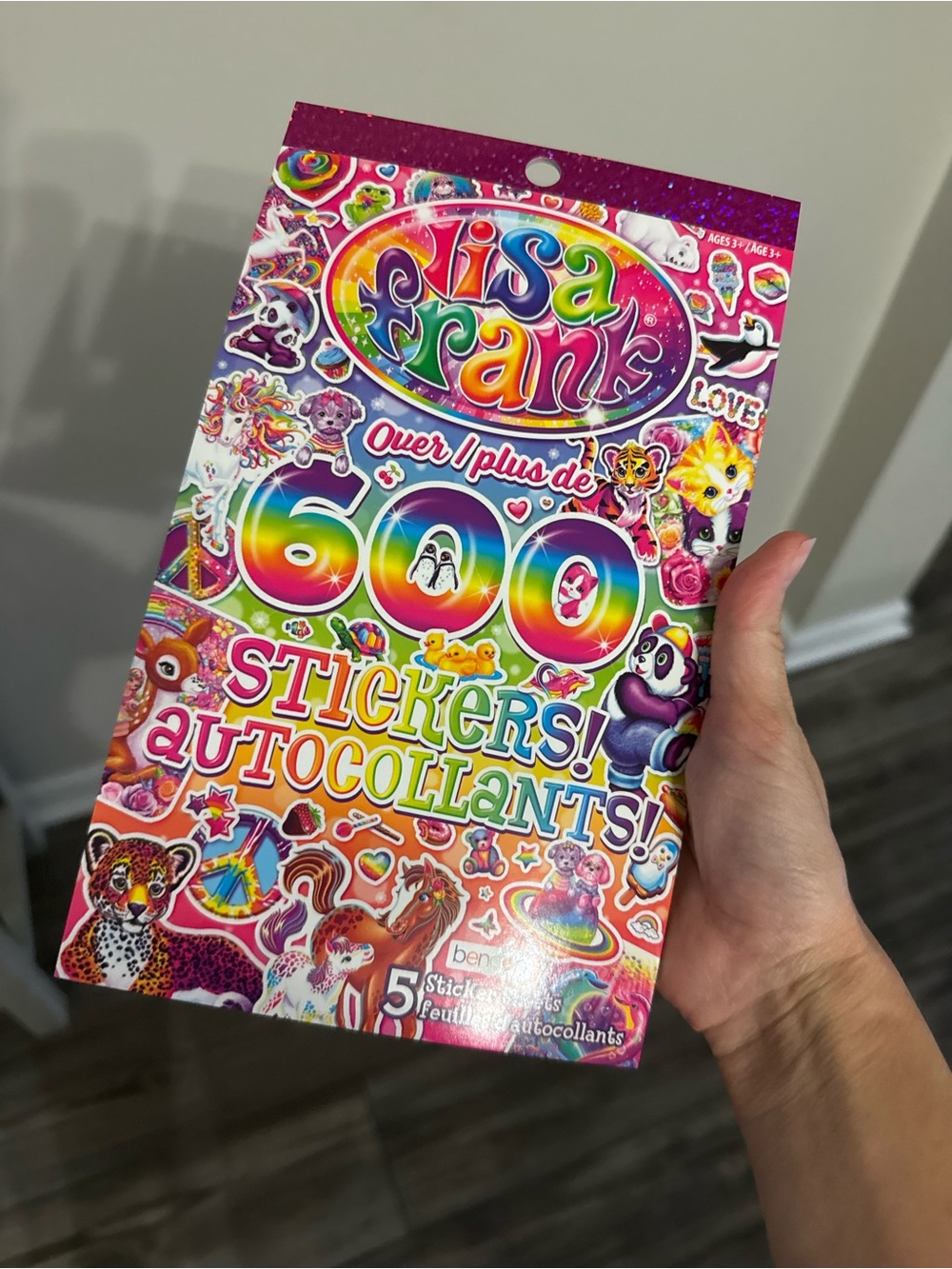 Lisa Frank Stickers Rainbow 600+ Stickers Pack - Pink Multicolor